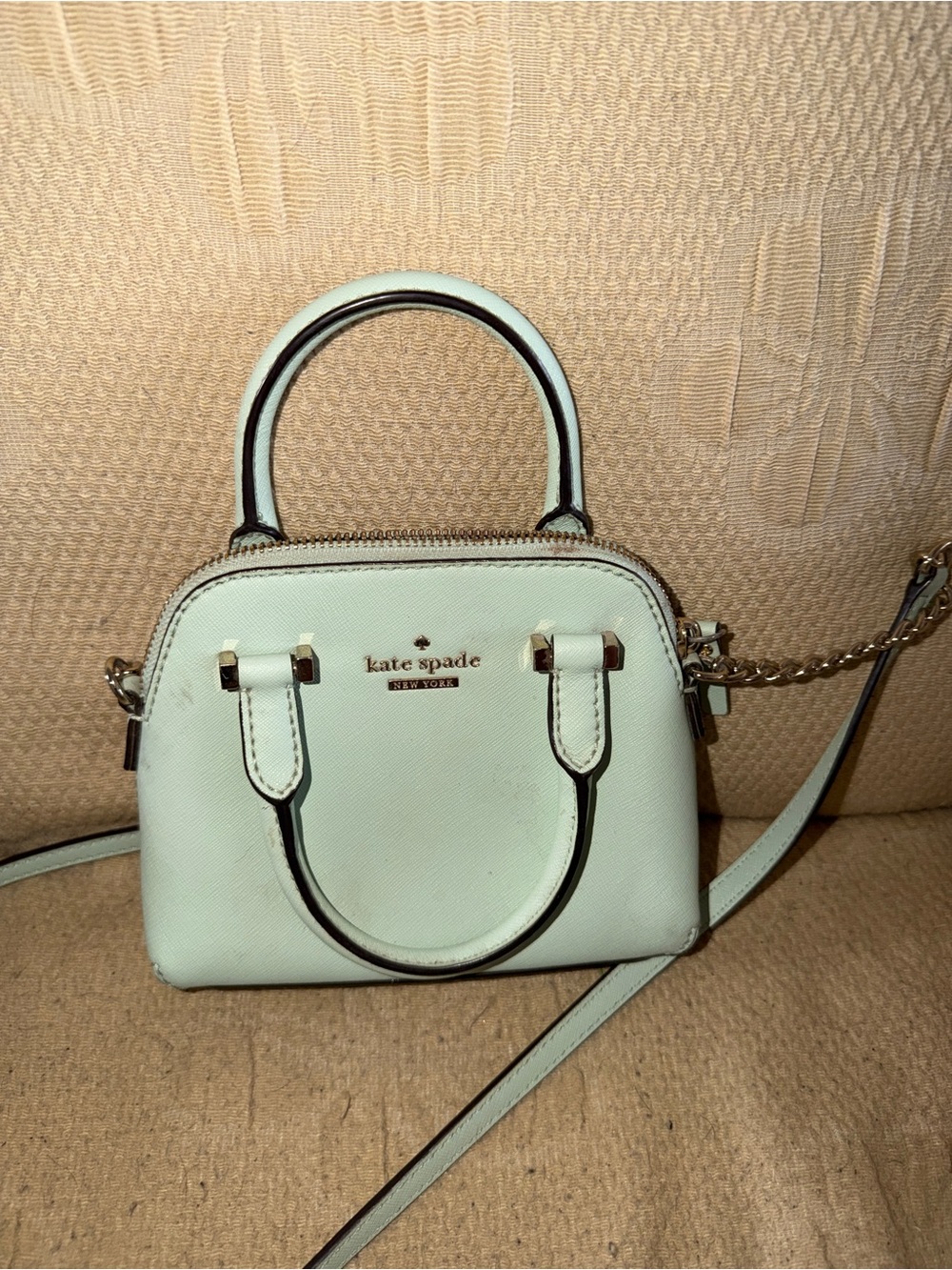 Kate Spade New York powder blue purse #preppy #luxury